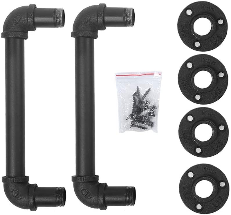 Industrial Barn Door Handles, (12in - Black) 100% high-quality