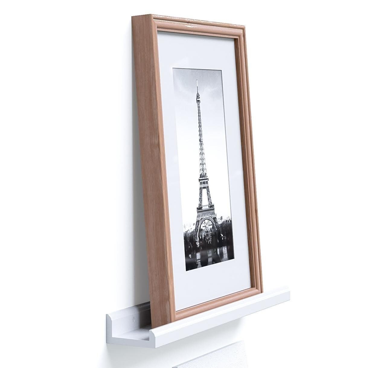 22 Inches Floating Picture Display Ledge MDF Wood Wall Mount Shelf