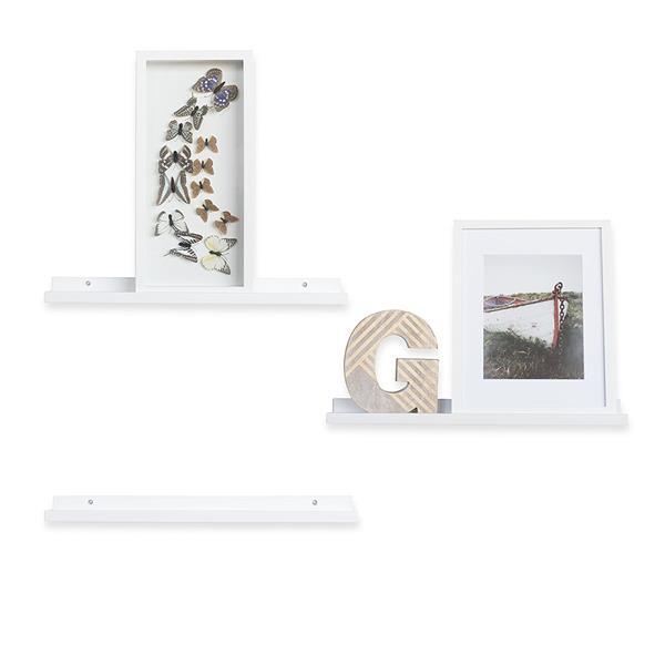 22 Inches Floating Picture Display Ledge MDF Wood Wall Mount Shelf