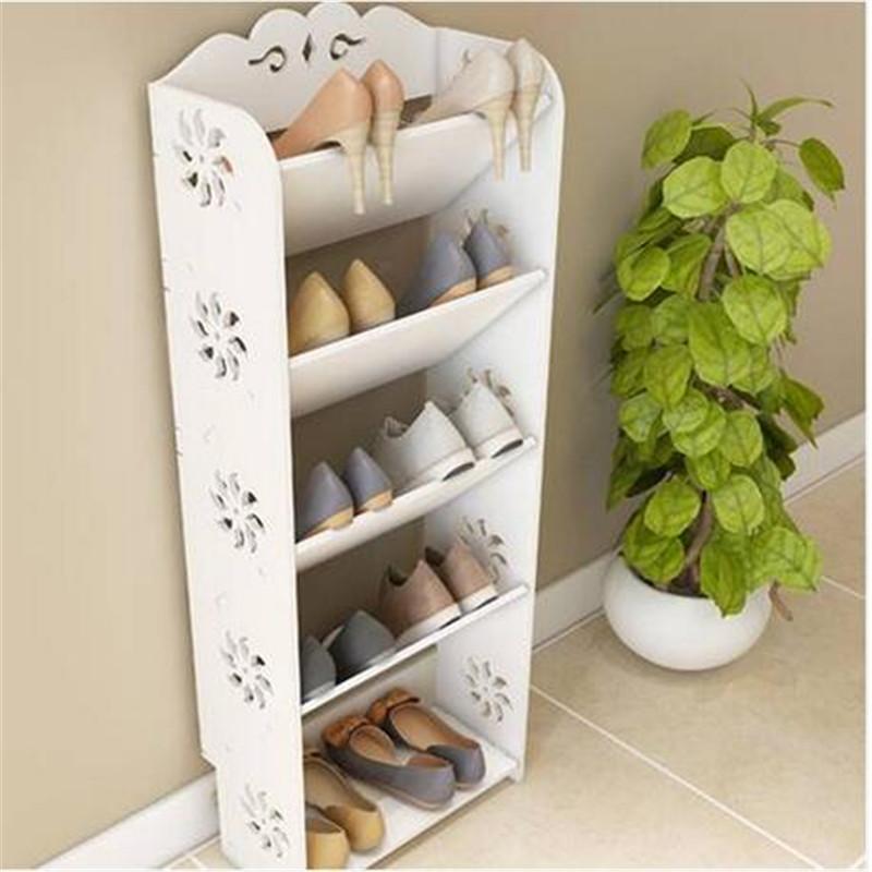 Household storage collection storage rack Wood-plastic Board Five