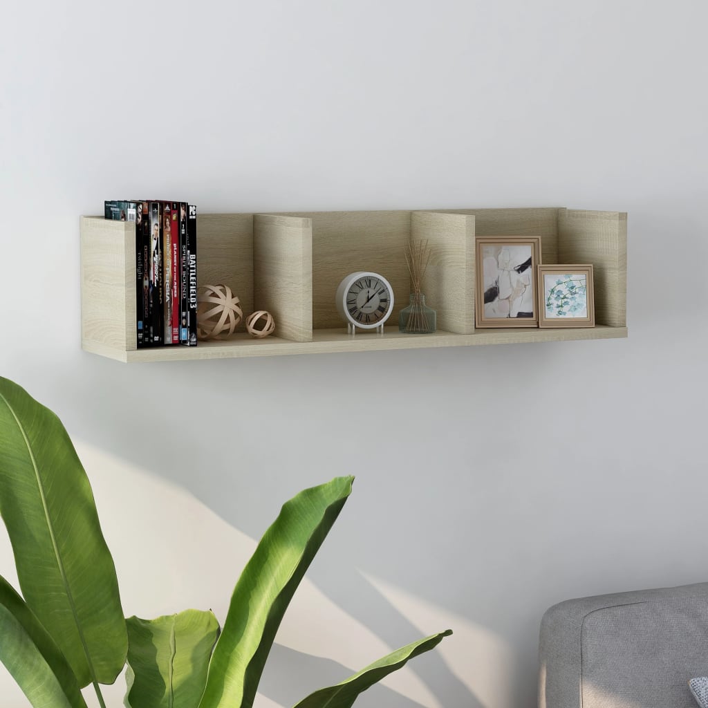 Wall Mount Shelf (White/Black/Grey) 29.5"x7.1"x7.1" Faux Wood