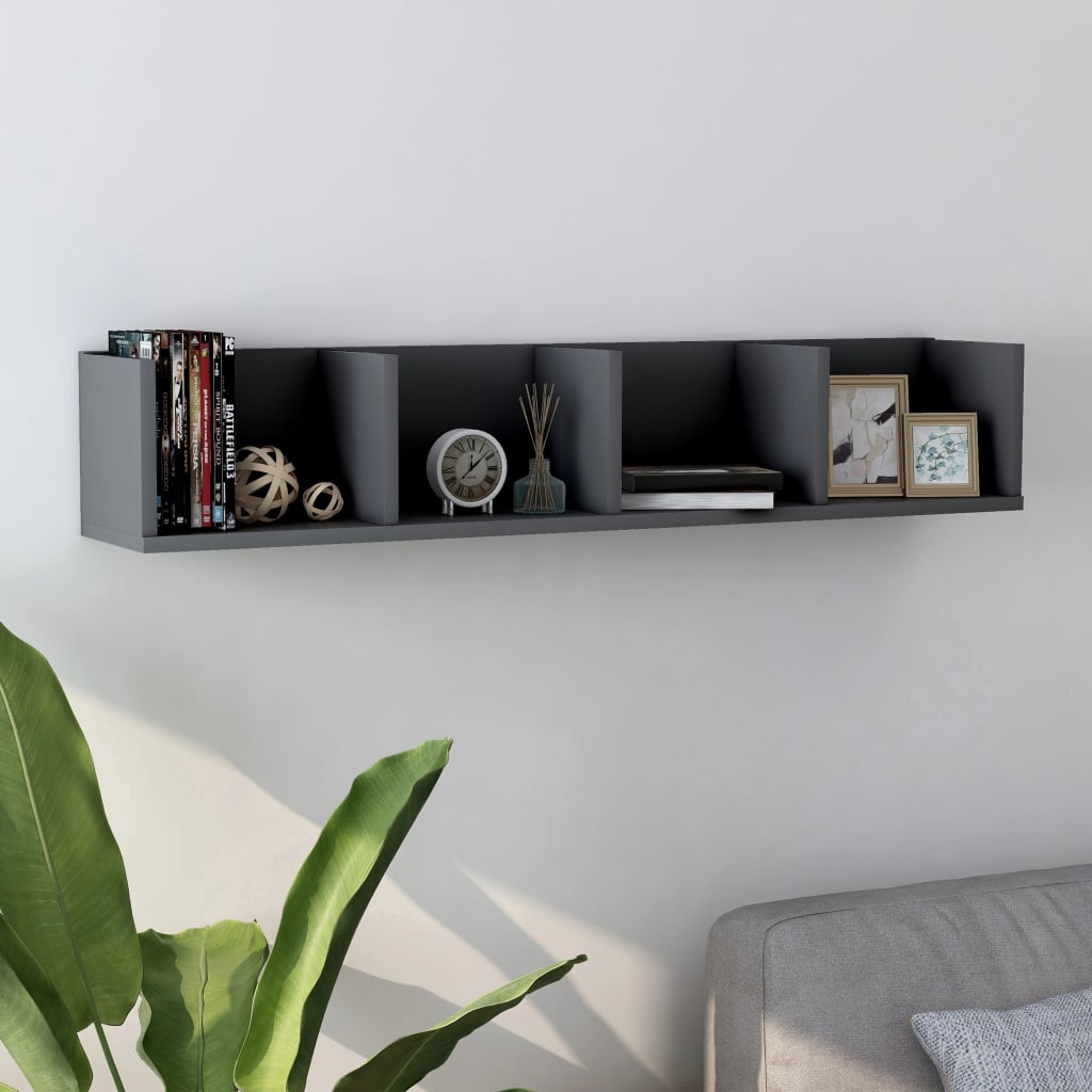 Wall Mount Shelf White 39.4"x7.1"x7.1" Faux Wood