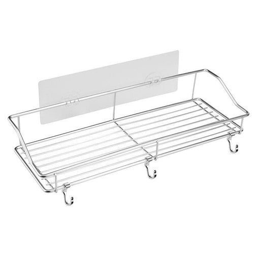 Stainless Steel Bathroom Storage Shelf Punch-Free