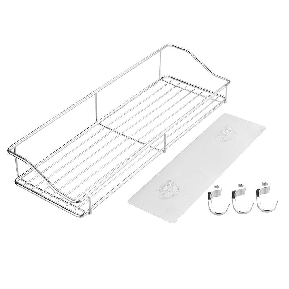 Stainless Steel Bathroom Storage Shelf Punch-Free
