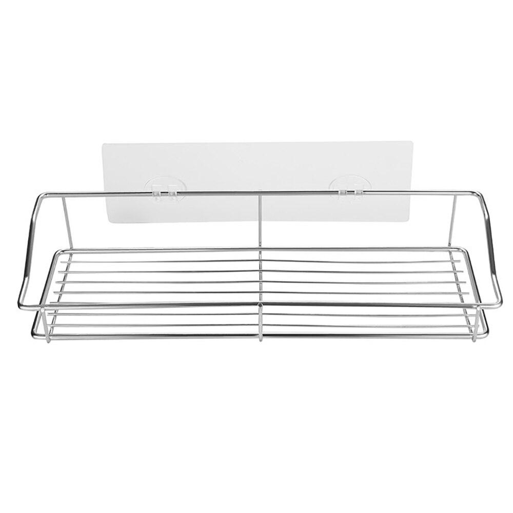 Stainless Steel Bathroom Storage Shelf Punch-Free