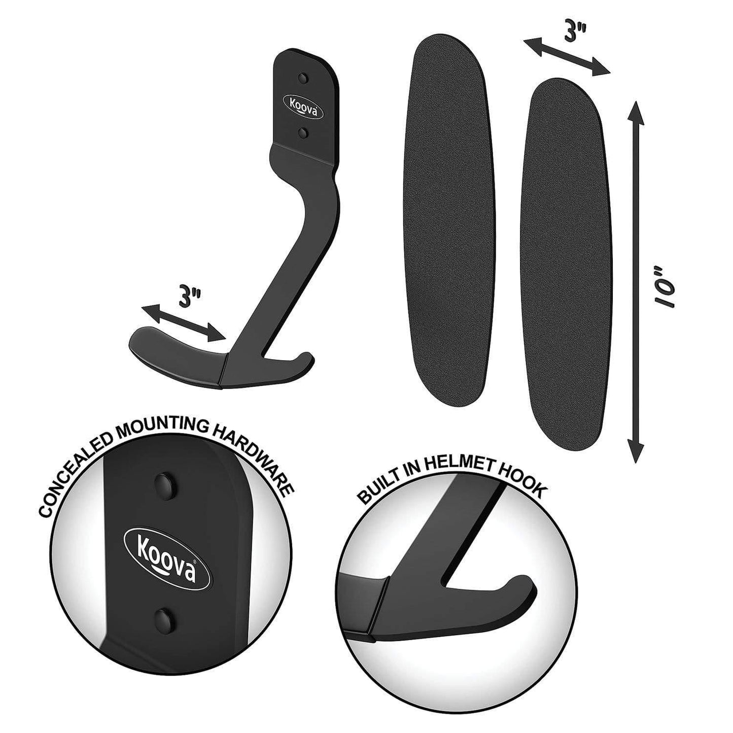 Single Bike Hanger - Wall Mounted Vertical Hook