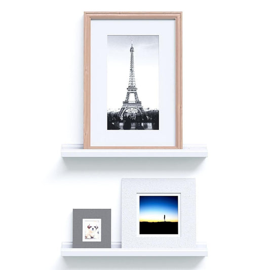 22 Inches Floating Picture Display Ledge MDF Wood Wall Mount Shelf