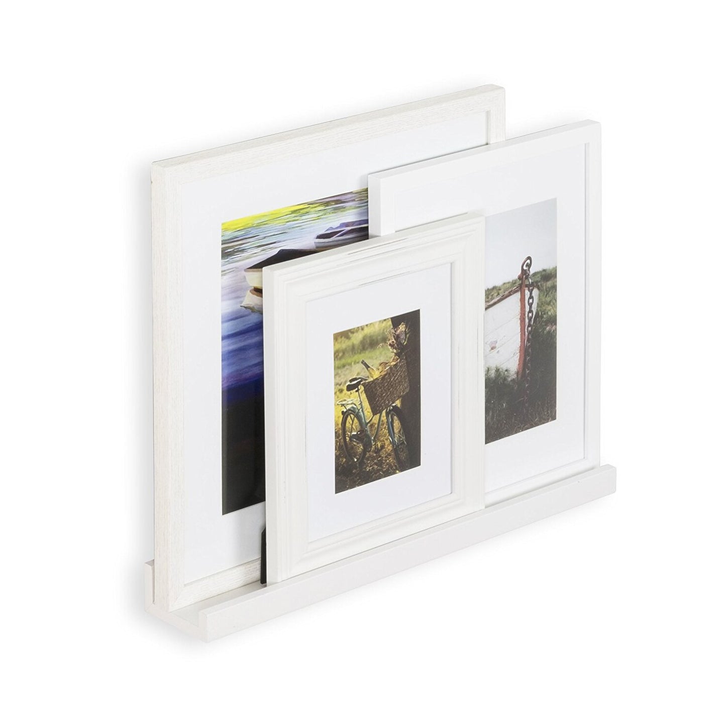 22 Inches Floating Picture Display Ledge MDF Wood Wall Mount Shelf