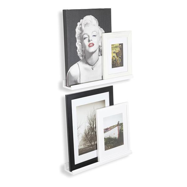 22 Inches Floating Picture Display Ledge MDF Wood Wall Mount Shelf